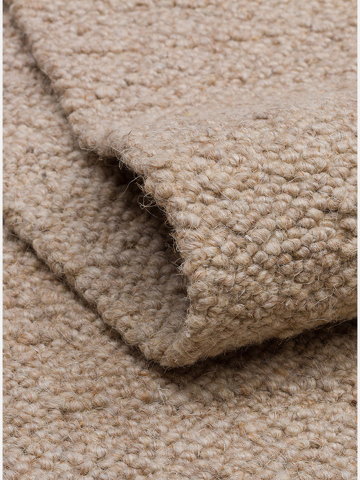 Agra Serisi Yün Polyester ve Pamuk Karışımı El Dokuma Halı BEIGE - Carpetdocia