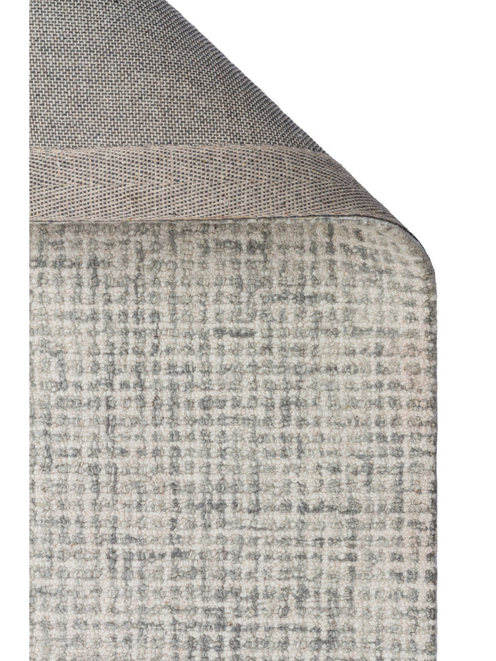 Dublin Serie Woll- und Baumwollmischung handgeknüpfter Teppich SILVER