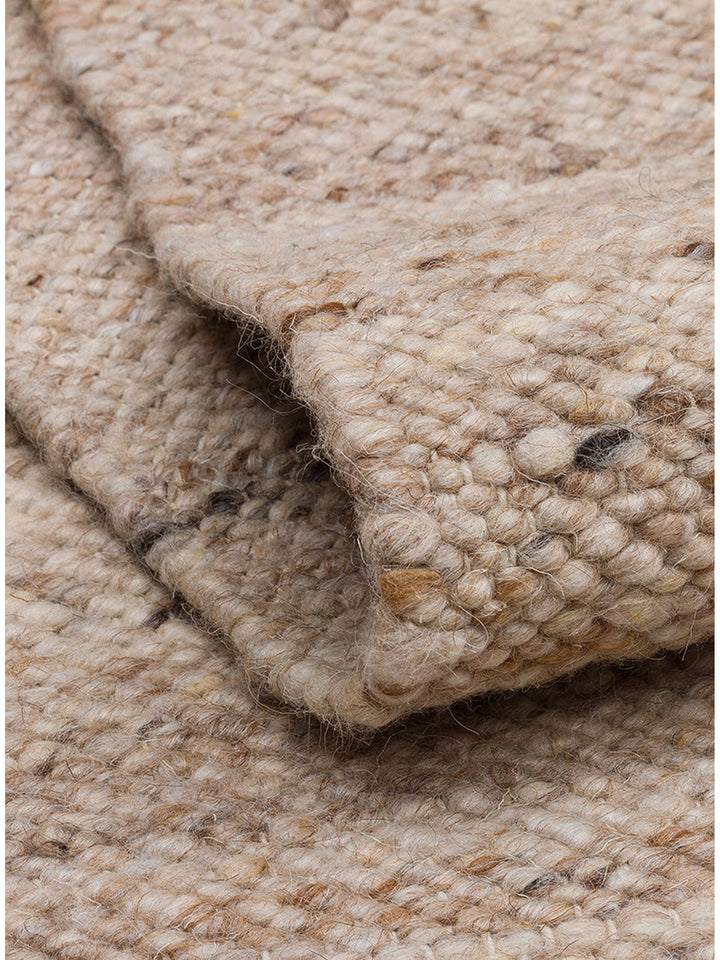 Jakarta Serie Woll-, Polyester- und Baumwollmischung handgeknüpfter Teppich BEIGE