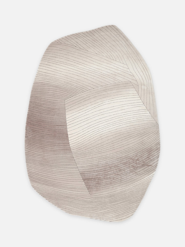 Monza Art Geometrik Desenli Yüksek Kalite Sık Dokuma Parlak Modern Salon Halısı 07 CREAM GREY - Carpetdocia - kusbakisi