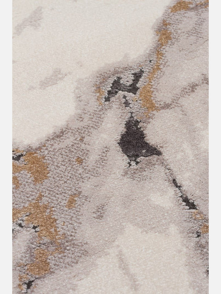 Monza Art Geometrik Desenli Yüksek Kalite Sık Dokuma Parlak Modern Salon Halısı 12 CREAM GREY - Carpetdocia