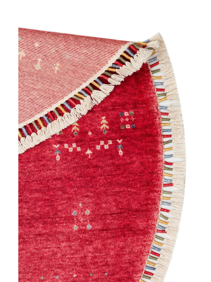 Oushak Carnaval Tappeto Moderno Uşak in TENCEL™ realizzato a mano, 100% naturale, facile da pulire, 06 RED Q