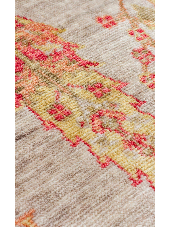 Oushak Carnaval Tappeto Moderno Uşak in TENCEL™ realizzato a mano, 100% naturale, facile da pulire, 08 BEIGE AUTUMN