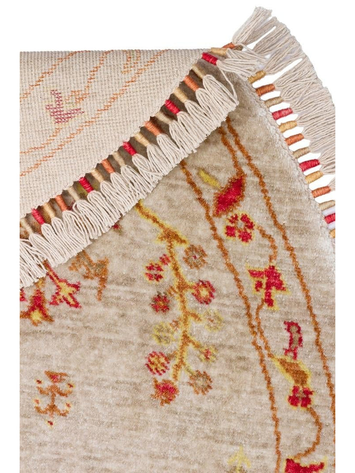 Oushak Carnaval 100% Natural Easy to Clean Handcrafted TENCEL™ Modern Uşak Carpet 08 BEIGE AUTUMN Q