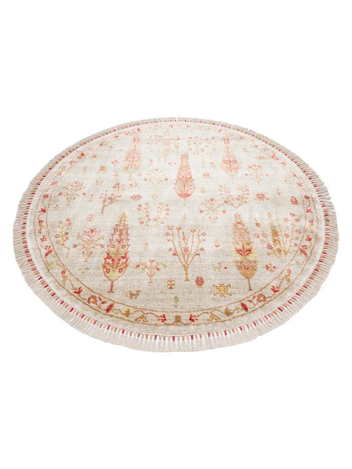 Oushak Carnaval 100% Natural Easy to Clean Handcrafted TENCEL™ Modern Uşak Carpet 08 BEIGE AUTUMN Q