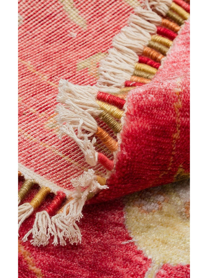 Oushak Carnaval 100% Natural Easy to Clean Handcrafted TENCEL™ Modern Uşak Carpet 08 RED AUTUMN Q