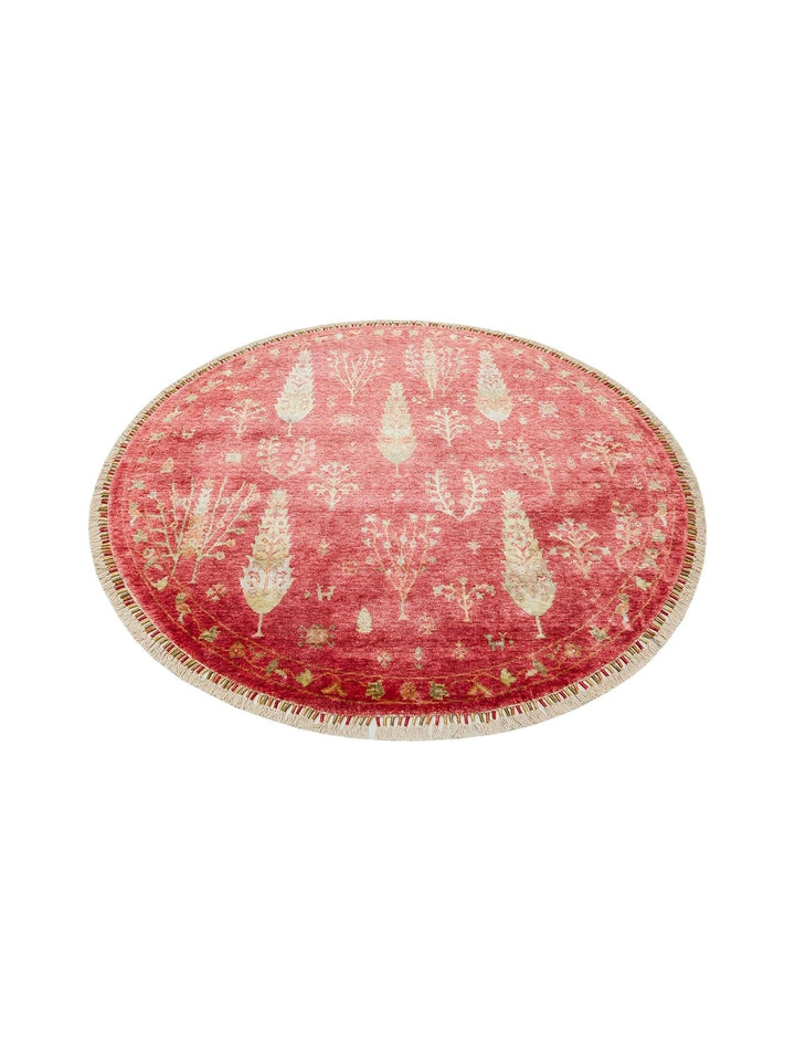 Oushak Carnaval 100% Natural Easy to Clean Handcrafted TENCEL™ Modern Uşak Carpet 08 RED AUTUMN Q