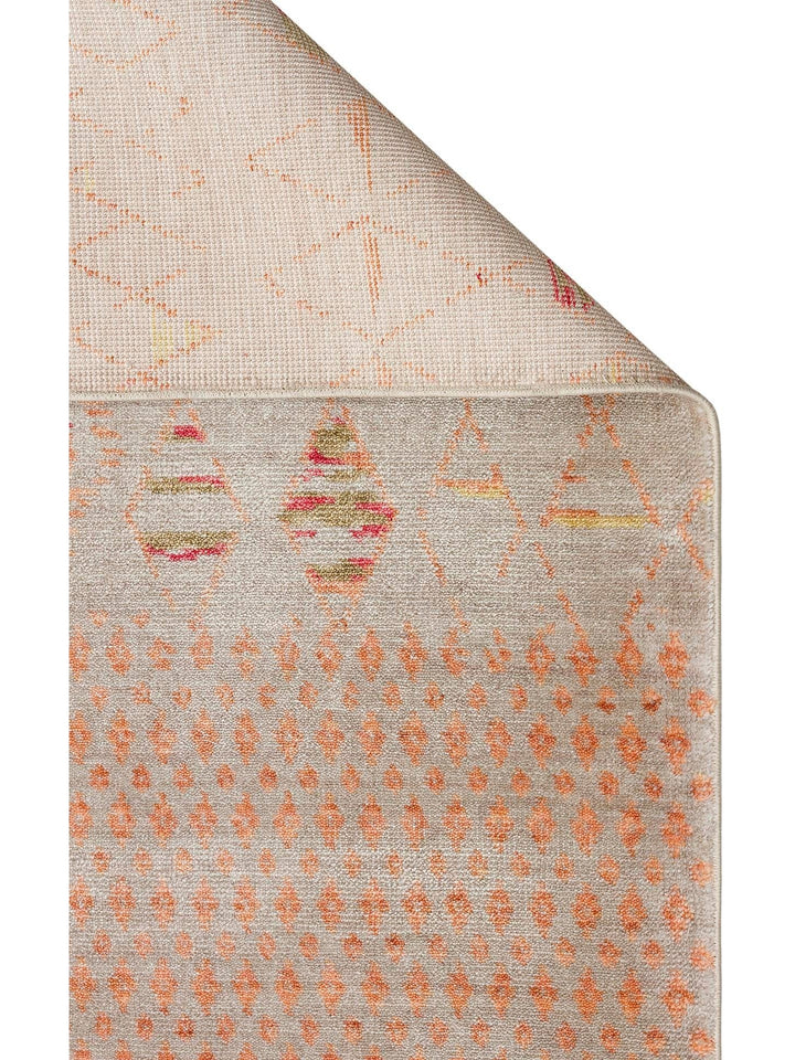 Oushak Carnaval 100% Natural Easy to Clean Handcrafted TENCEL™ Modern Uşak Carpet 15 BEIGE AUTUMN