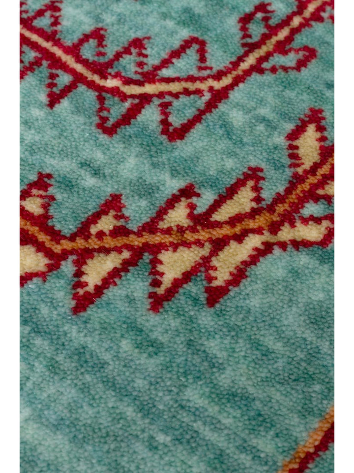 Oushak Carnaval Tappeto Uşak moderno TENCEL™ realizzato a mano, 100% naturale, facile da pulire 22 TURQUOISE