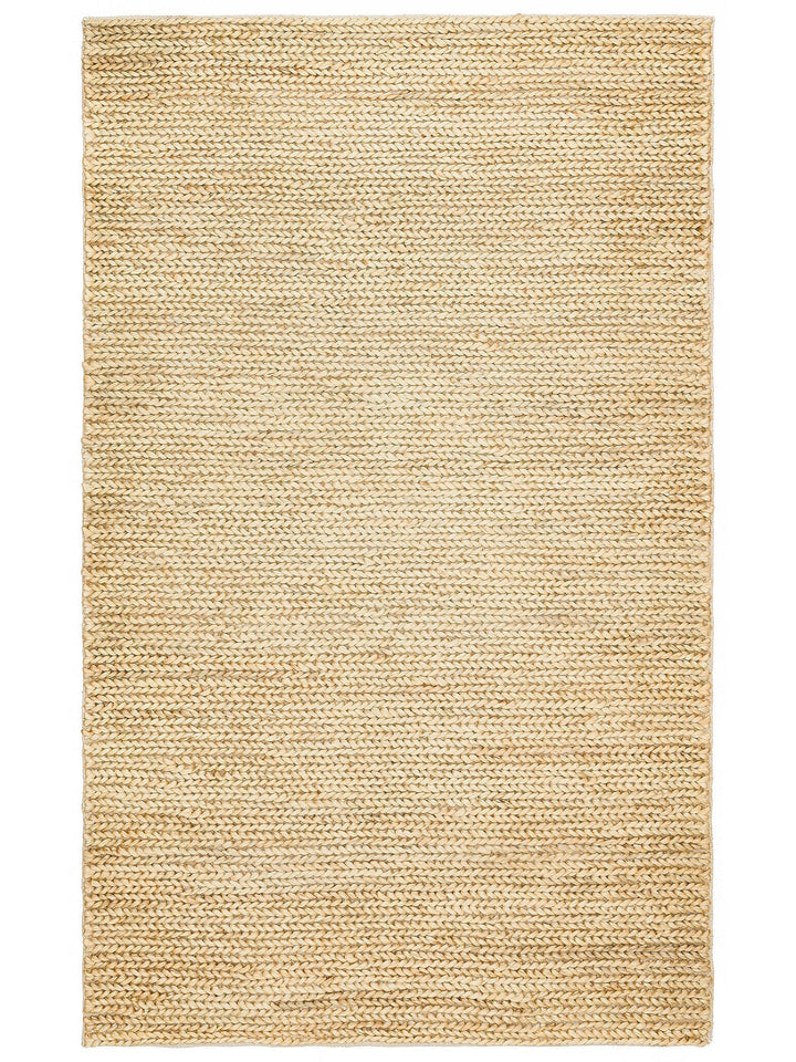 Baccarat Jüt %100 Naturel Oturma Odası Koridor Antre Mutfak Balkon El Dokuma Hasır Halı BAC CREAM - Carpetdocia