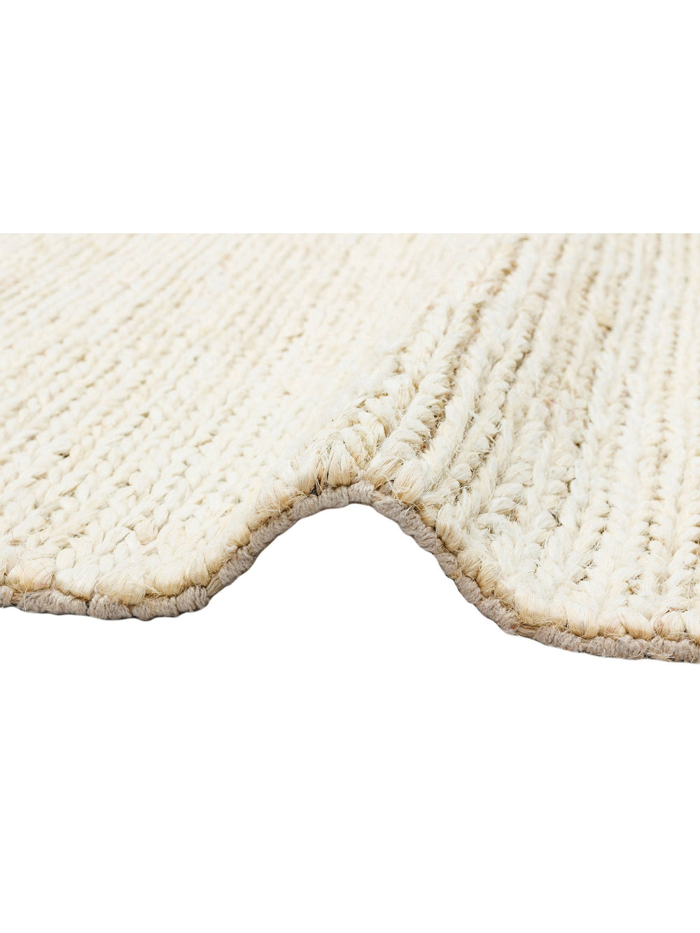 Baccarat Jüt %100 Naturel Oturma Odası Koridor Antre Mutfak Balkon El Dokuma Hasır Halı BAC WHITE - Carpetdocia