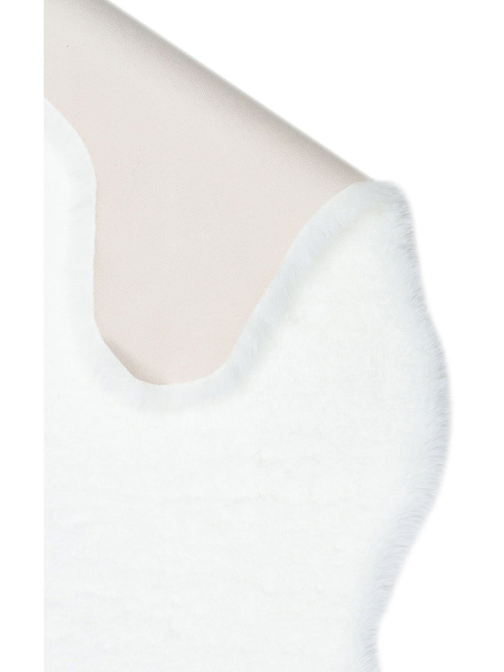 Bunny New Yumuşak Dokulu Uzun Tüylü Yıkanabilir Tavşan Postu WHITE SINGLE N - Carpetdocia