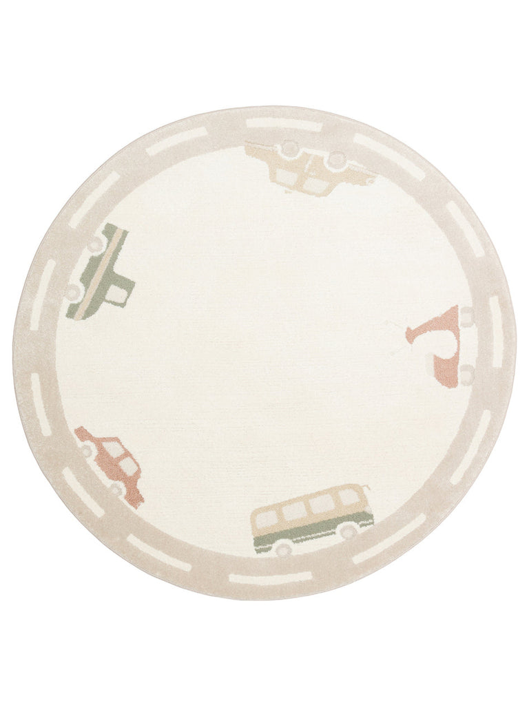 Carpetdocia Kids Pastel Colored Fluff and Dust-Free Children's Carpet 01 CREAM MULTY