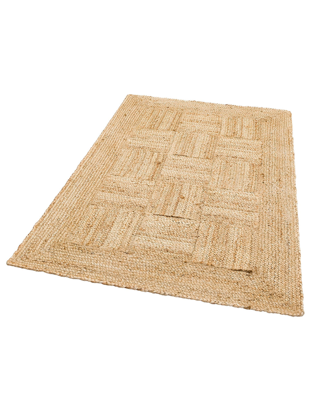 Crown Jüt %100 Naturel El Dokuma Oturma Odası Koridor Antre Mutfak Balkon Hasır Halı 06 NATURAL XW - Carpetdocia