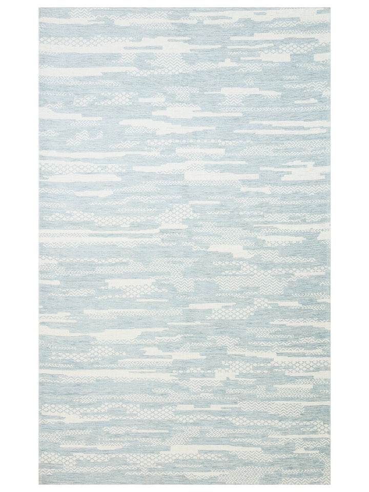 Didim Kaymaz Tabanlı Modern Oturma Odası Salon Koridor Mutfak İnce Dokuma Halı 01 BLUE - Carpetdocia