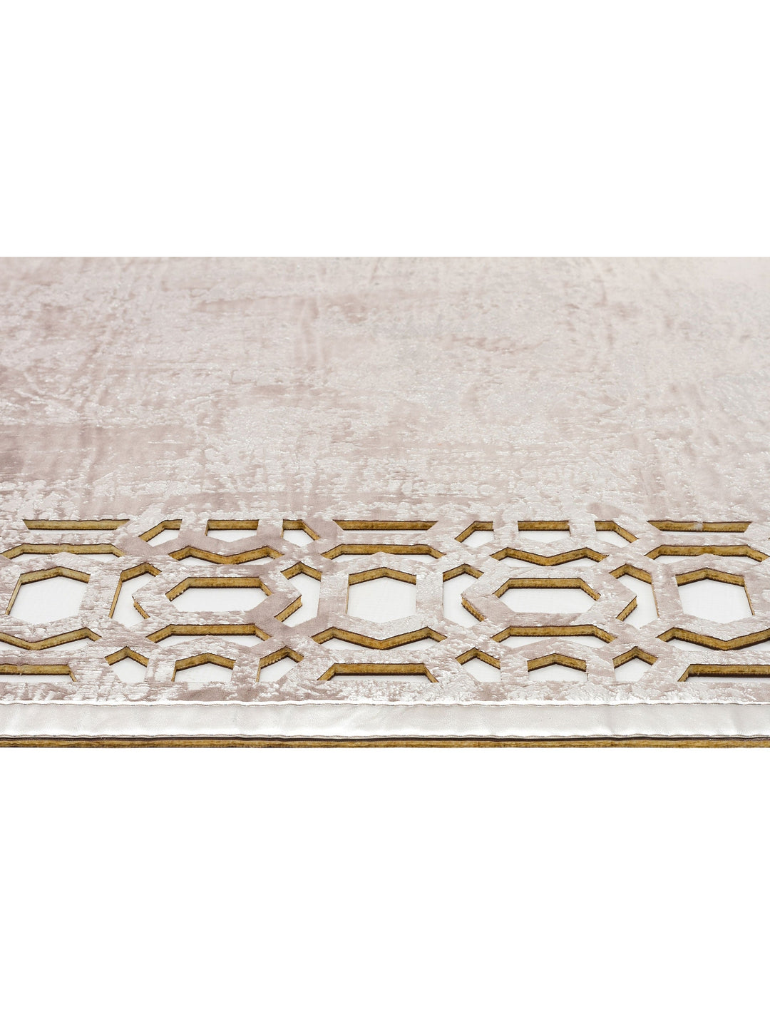 Gravür Klasik Ve Modern İşleme ve Oymaya Sahip Parlak Bordürlü Suni Deri Halı 02 GREY SILVER - Carpetdocia
