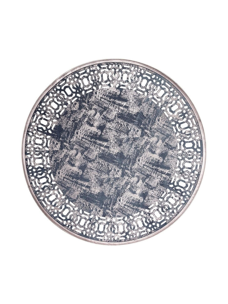 سجادة من الجلد الصناعي ذات حواف لامعة ومزخرفة بنقوش كلاسيكية وحديثة 03 MARINE BRONZE Q