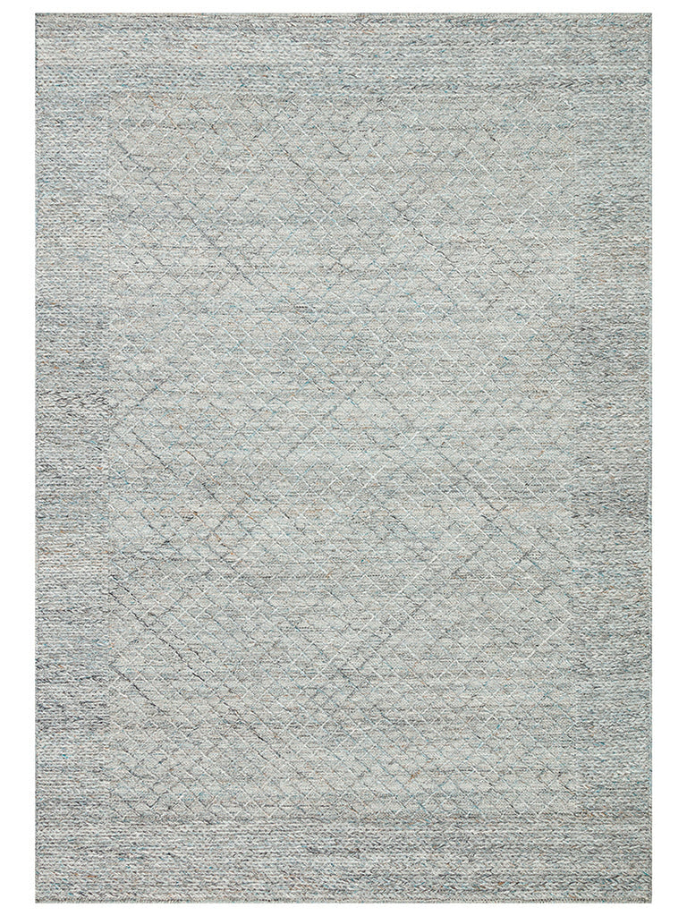 Herringbone Series Hand Woven Modern Ethnic Living Room Bedroom Carpet BLUE