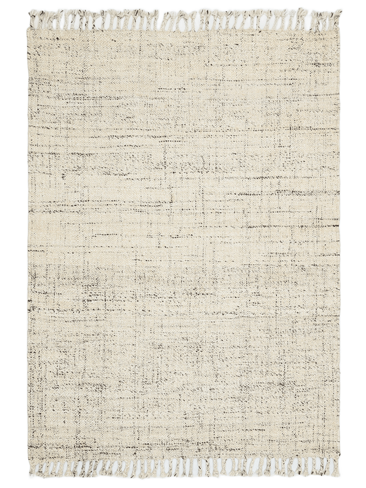 سلسلة Hitit 100٪ صوف طبيعي وجوت منسوج يدويًا سجادة تقليدية لغرفة الجلوس وغرفة النوم باللون الأبيض