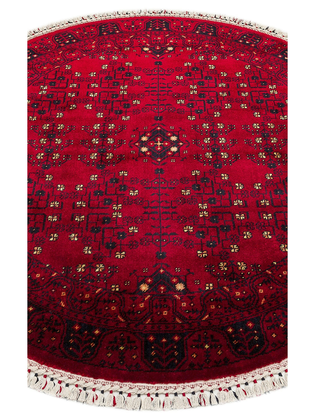 Kabil Afgan Yağcıbedir Desenli El Emeğiyle Özel Tezgahlarda Üretilen Tensel Uşak Halısı 959 RED Q - Carpetdocia