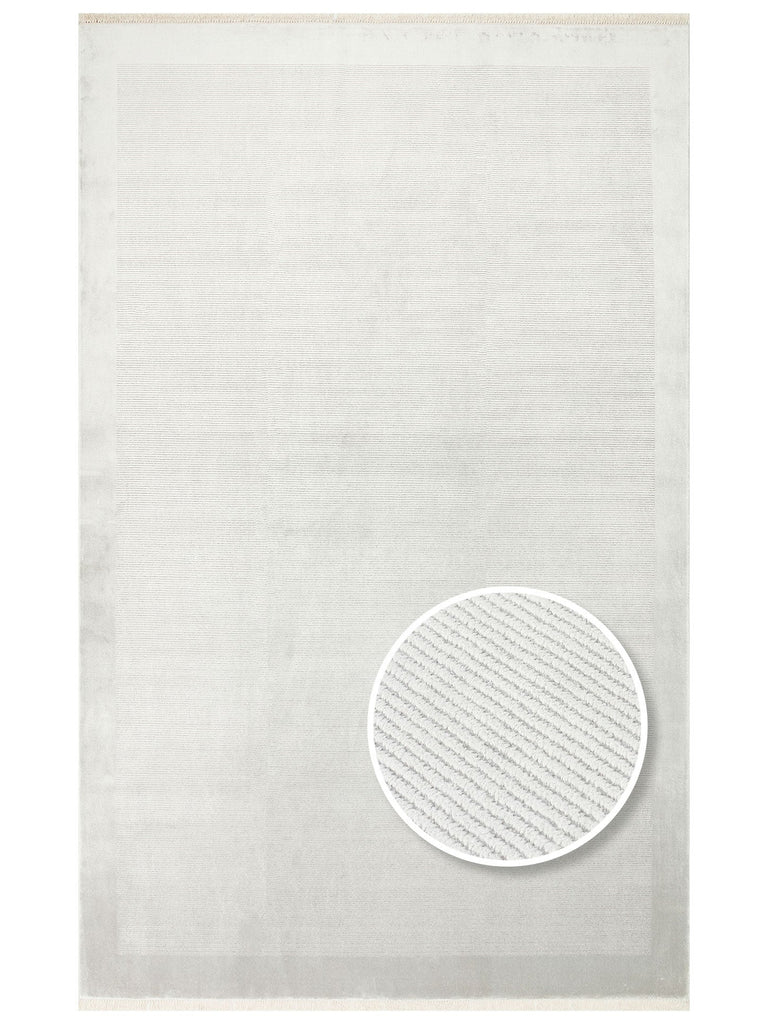 Montenegro Viscose Blend Plain Patterned Tight Weave Living Room Hall Hallway Modern Carpet 02 GREY