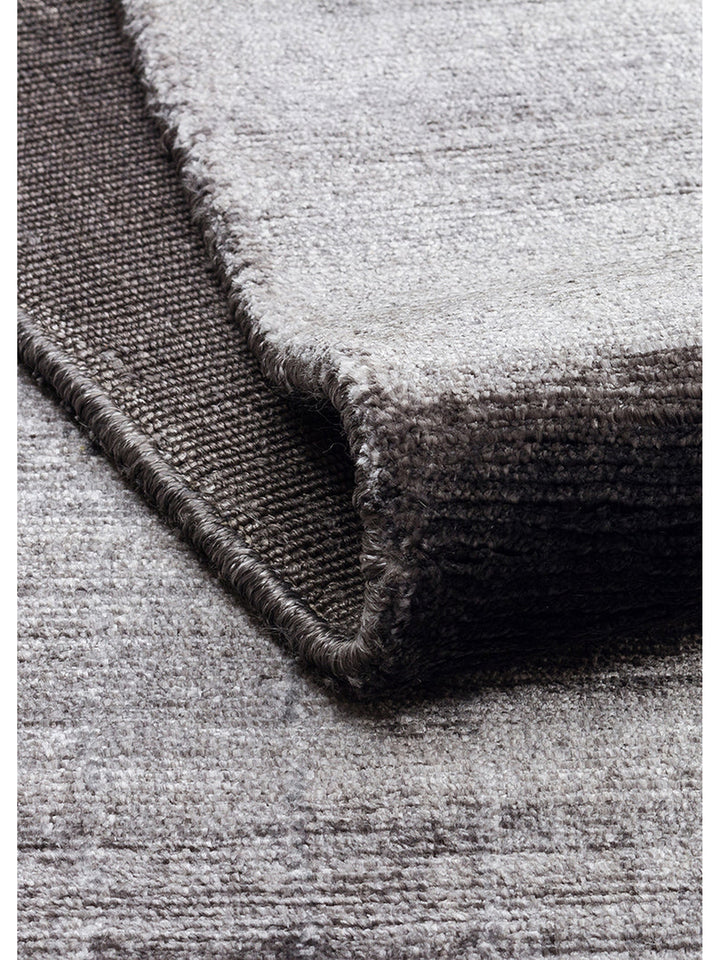 Mulberry Serisi %100 Rayon El Dokuma Parlak Modern Salon Oturma Odası Halı COAL - Carpetdocia