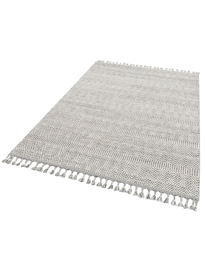 Ole Serisi Hasır Dokuma Oturma Odası Salon Koridor Antre Mutfak Modern İskandinav Halı 01 GREY - Carpetdocia