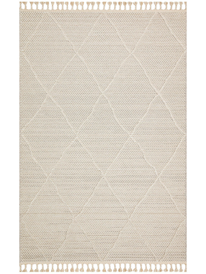 Ole Serisi Hasır Dokuma Oturma Odası Salon Koridor Antre Mutfak Modern İskandinav Halı 02 BEIGE - Carpetdocia