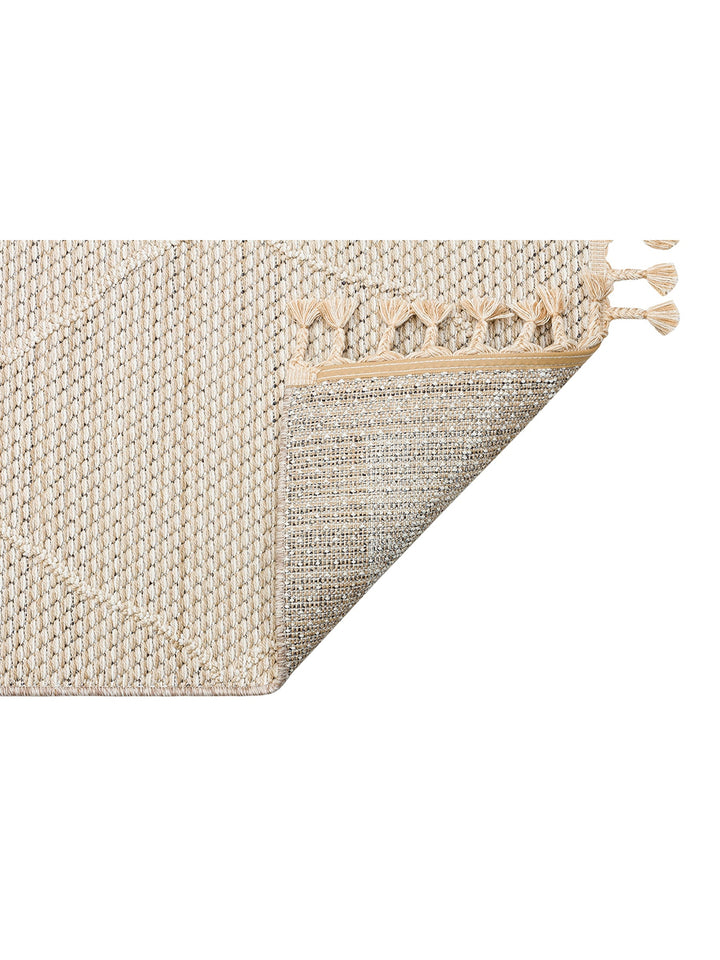 Ole Serisi Hasır Dokuma Oturma Odası Salon Koridor Antre Mutfak Modern İskandinav Halı 02 BEIGE - Carpetdocia