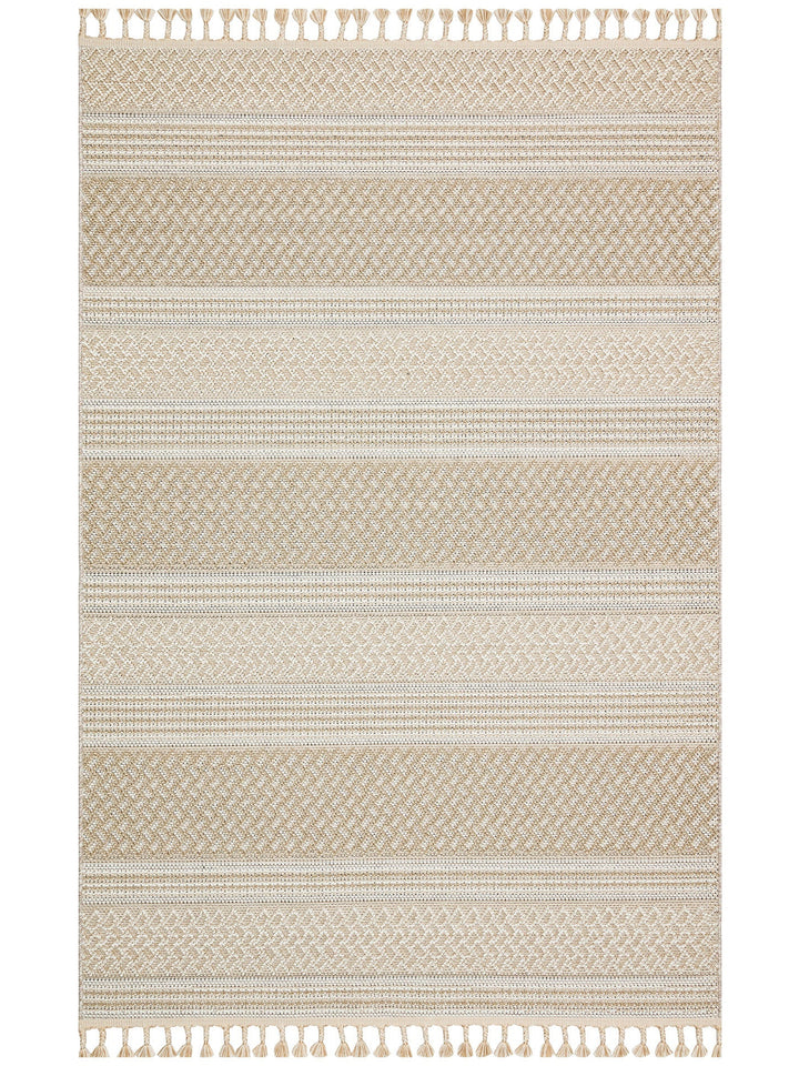 Ole Serisi Hasır Dokuma Oturma Odası Salon Koridor Antre Mutfak Modern İskandinav Halı 05 BEIGE - Carpetdocia