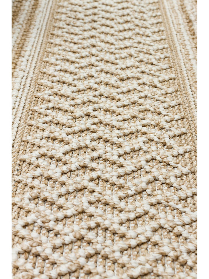 Ole Serisi Hasır Dokuma Oturma Odası Salon Koridor Antre Mutfak Modern İskandinav Halı 05 BEIGE - Carpetdocia
