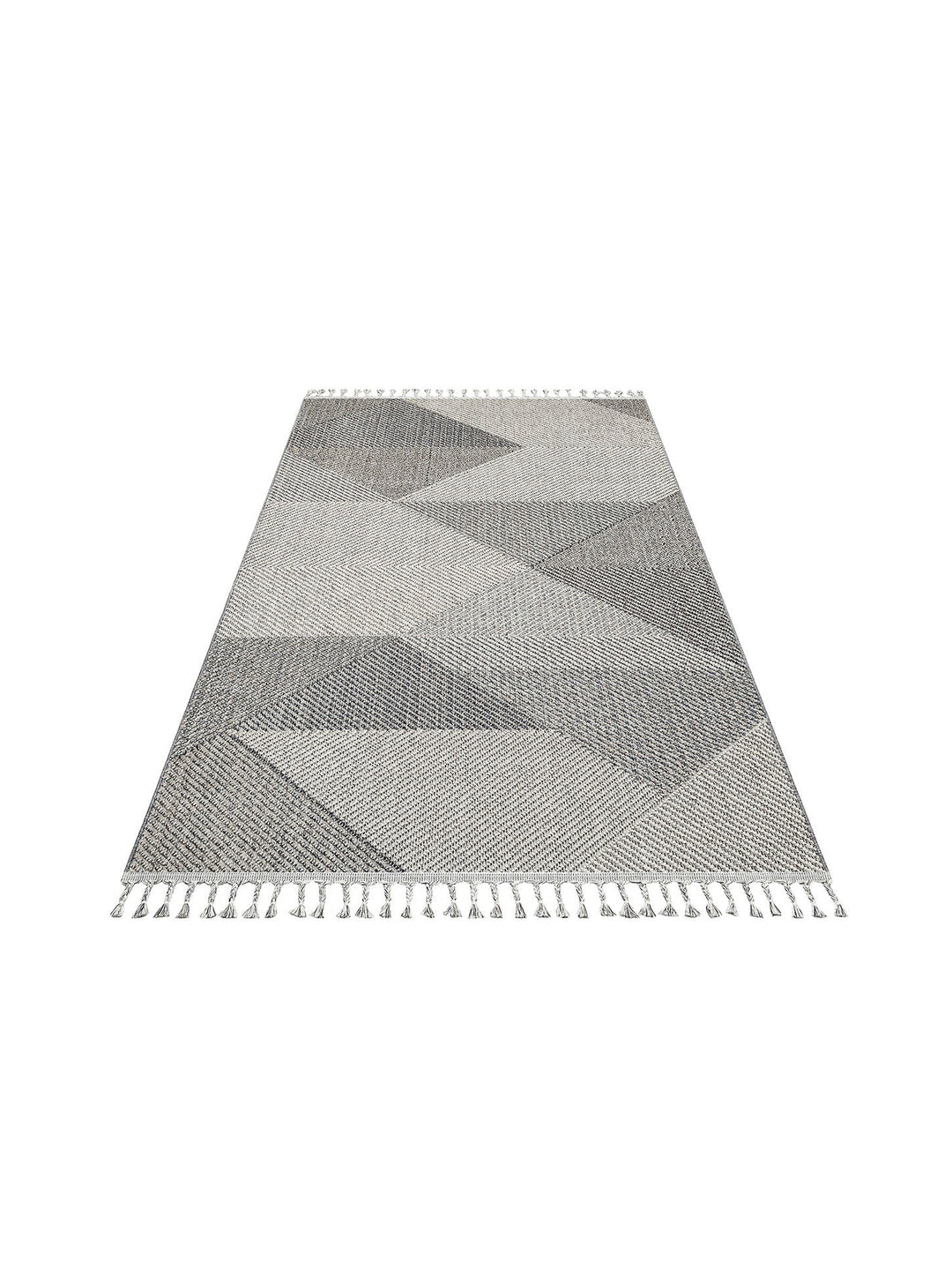 Ole Serisi Hasır Dokuma Oturma Odası Salon Koridor Antre Mutfak Modern İskandinav Halı 08 GREY MULTI - Carpetdocia