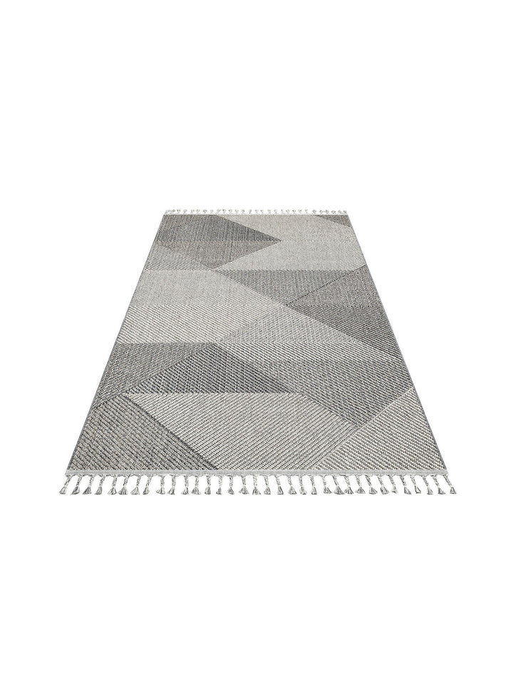 Ole Serisi Hasır Dokuma Oturma Odası Salon Koridor Antre Mutfak Modern İskandinav Halı 08 GREY MULTI - Carpetdocia