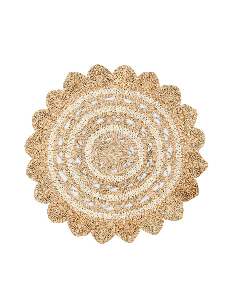 Only Jute Round and Oval 100% Natural Living Room Entrance Kitchen Balcony Hand Woven Carpet CA105NATWHXW