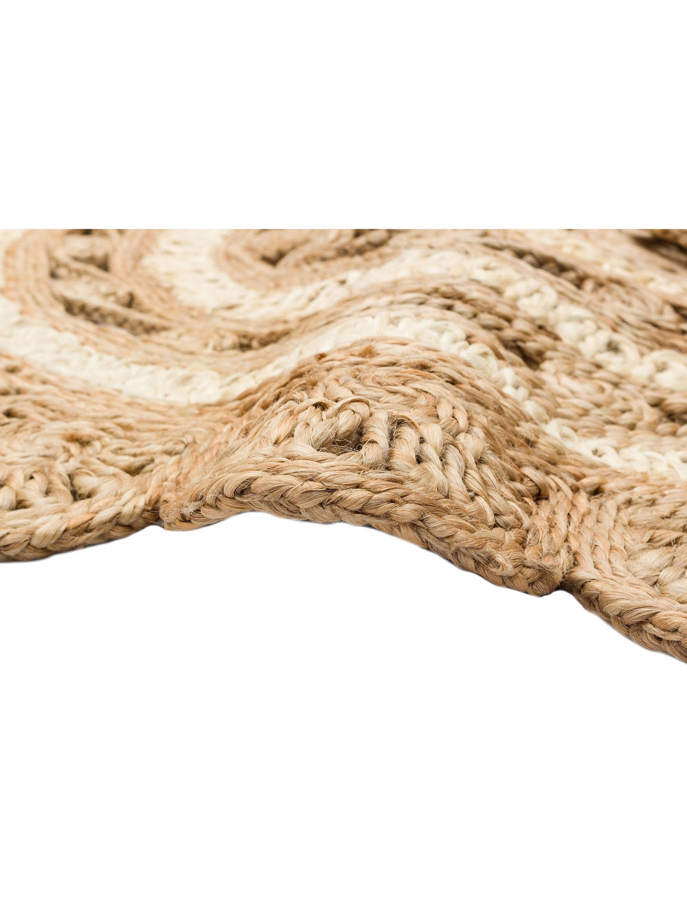 Only Jüt Yuvarlak ve Oval %100 Naturel Oturma Odası Antre Mutfak Balkon El Dokuma Halı CA105NATWHXW - Carpetdocia