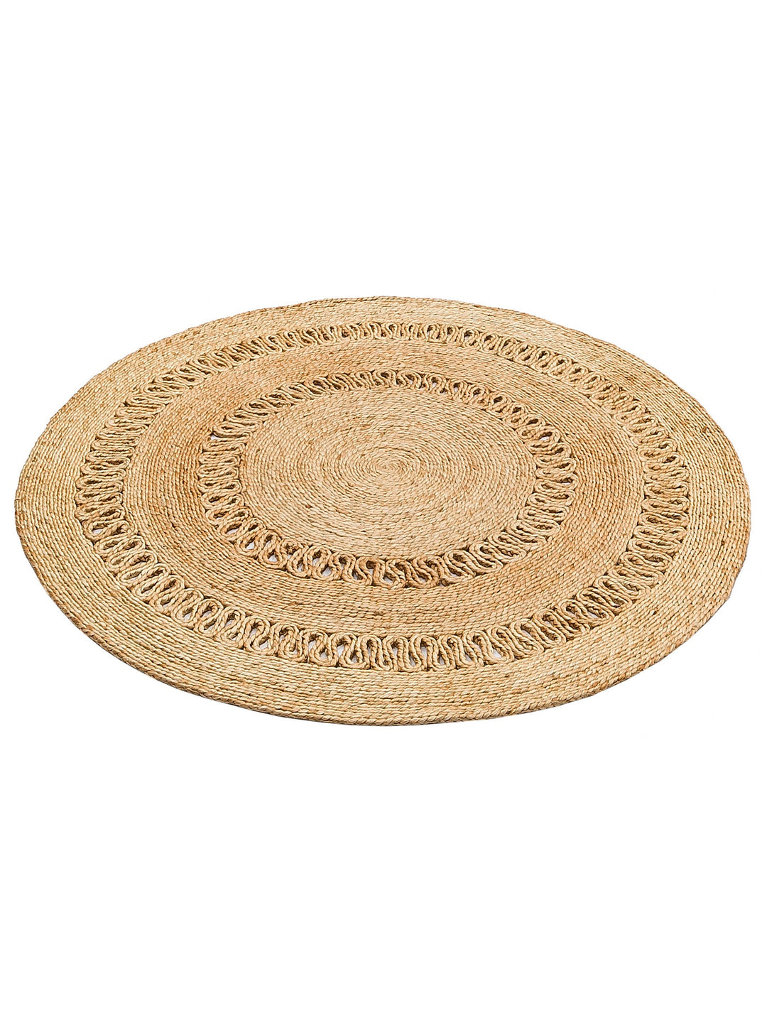 Only Jüt Yuvarlak ve Oval %100 Naturel Oturma Odası Antre Mutfak Balkon El Dokuma Halı CA112NATXW - Carpetdocia