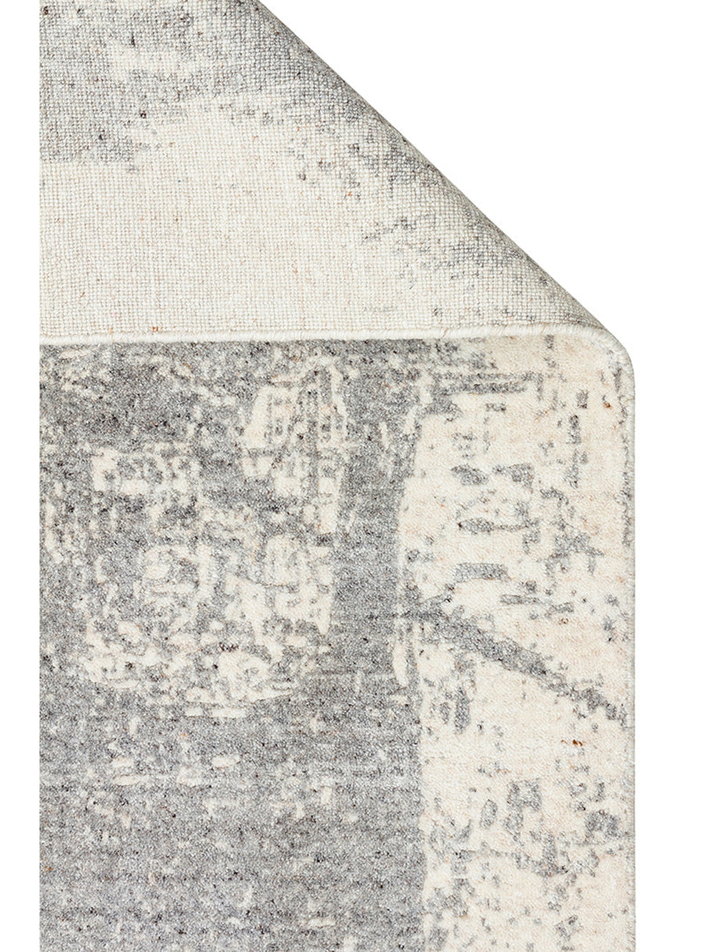 Palette Serisi %100 Naturel Yün Viskon Pamuk El Dokuma İskandinav Salon Oturma Odası Halı BEIGE GREY - Carpetdocia