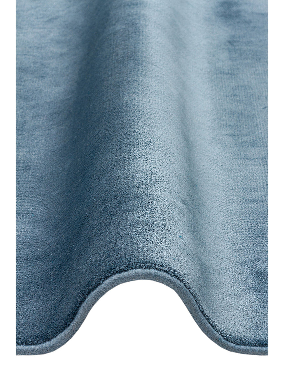 Queen Serisi %100 Naturel Viskon Parlak Modern El Emeğiyle Üretilen Salon Oturma Odası Halı NBLUE - Carpetdocia