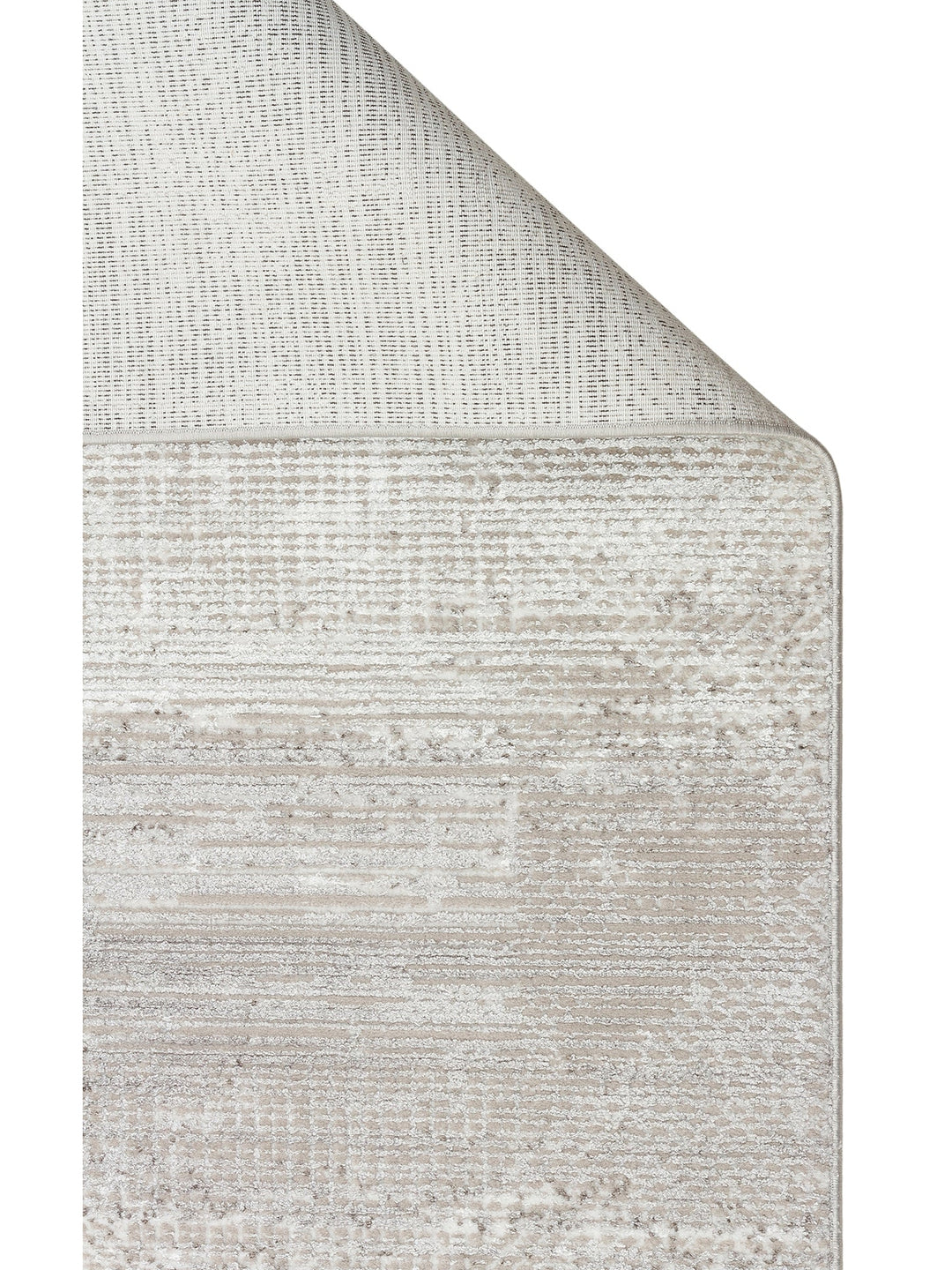Sahra Serisi Viskon Karışımlı Parlak Şık Salon Halısı 02 CREAM GREY - Carpetdocia