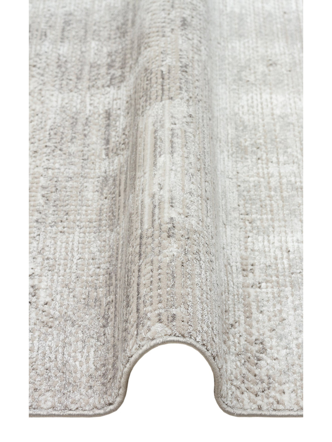Sahra Serisi Viskon Karışımlı Parlak Şık Salon Halısı 02 CREAM GREY - Carpetdocia