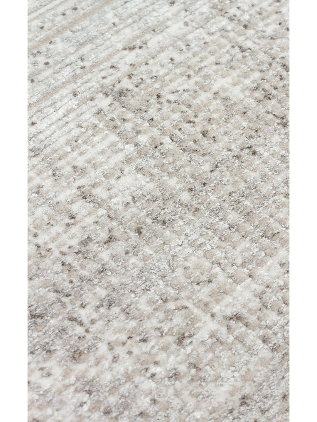 Sahra Serisi Viskon Karışımlı Parlak Şık Salon Halısı 02 CREAM GREY - Carpetdocia