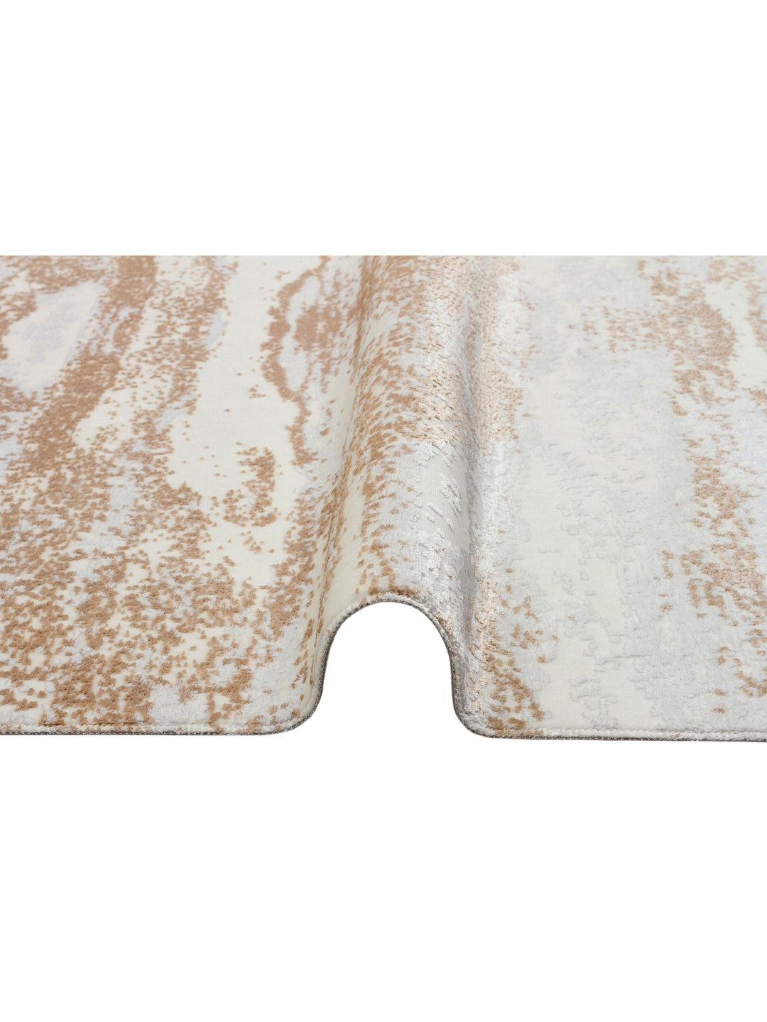 Smooth Yıkanabilir Kaymaz Parlak Oturma Odası Salon Koridor İnce Dokuma Modern Halı 01 CREAMBEIGE XW - Carpetdocia