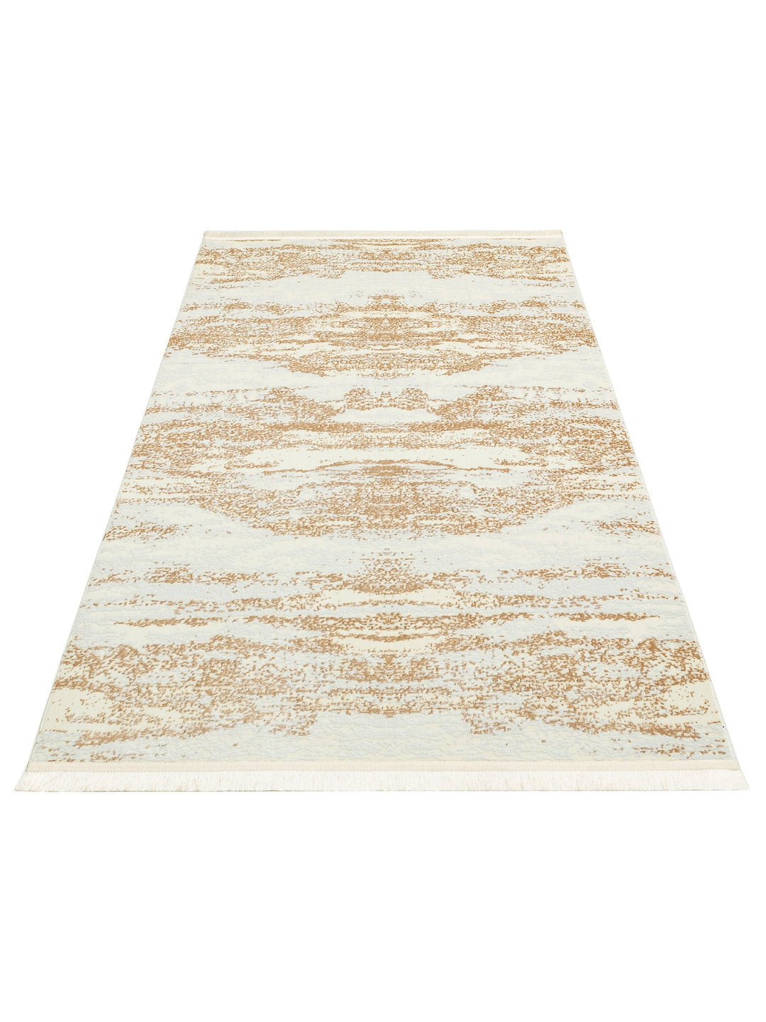 Smooth Yıkanabilir Kaymaz Parlak Oturma Odası Salon Koridor İnce Dokuma Modern Halı 01 CREAMBEIGE XW - Carpetdocia