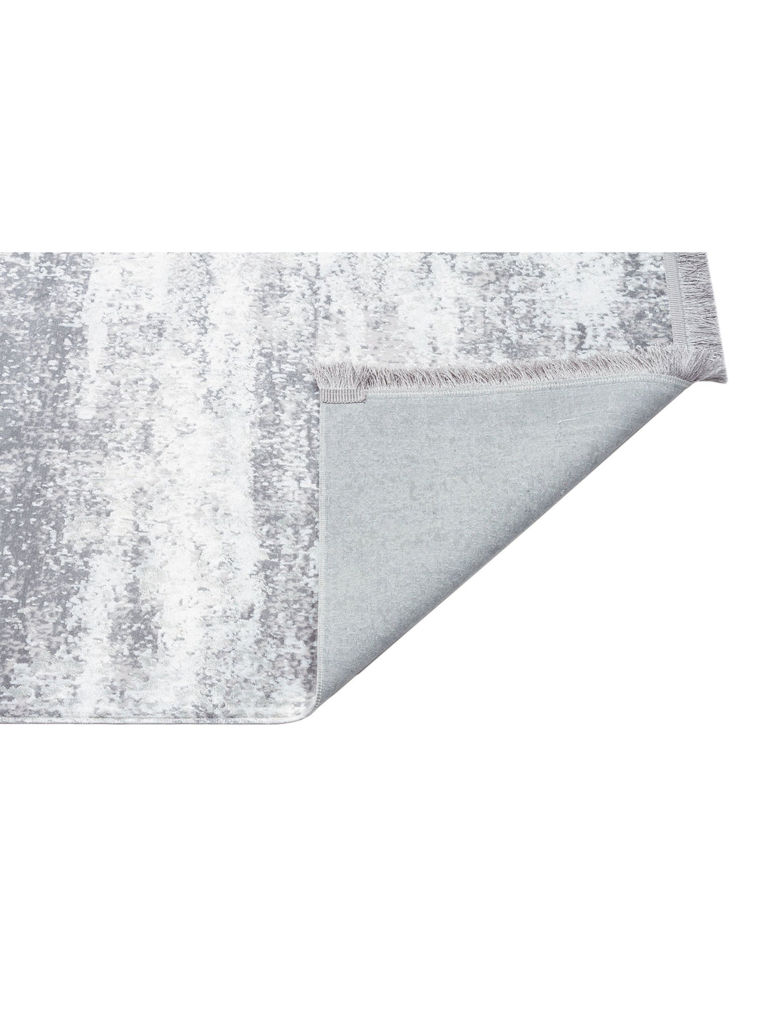 Smooth Yıkanabilir Kaymaz Parlak Oturma Odası Salon Koridor İnce Dokuma Modern Halı 01 GREY XW - Carpetdocia