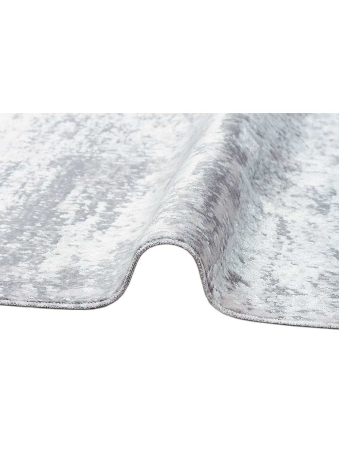 Smooth Yıkanabilir Kaymaz Parlak Oturma Odası Salon Koridor İnce Dokuma Modern Halı 01 GREY XW - Carpetdocia