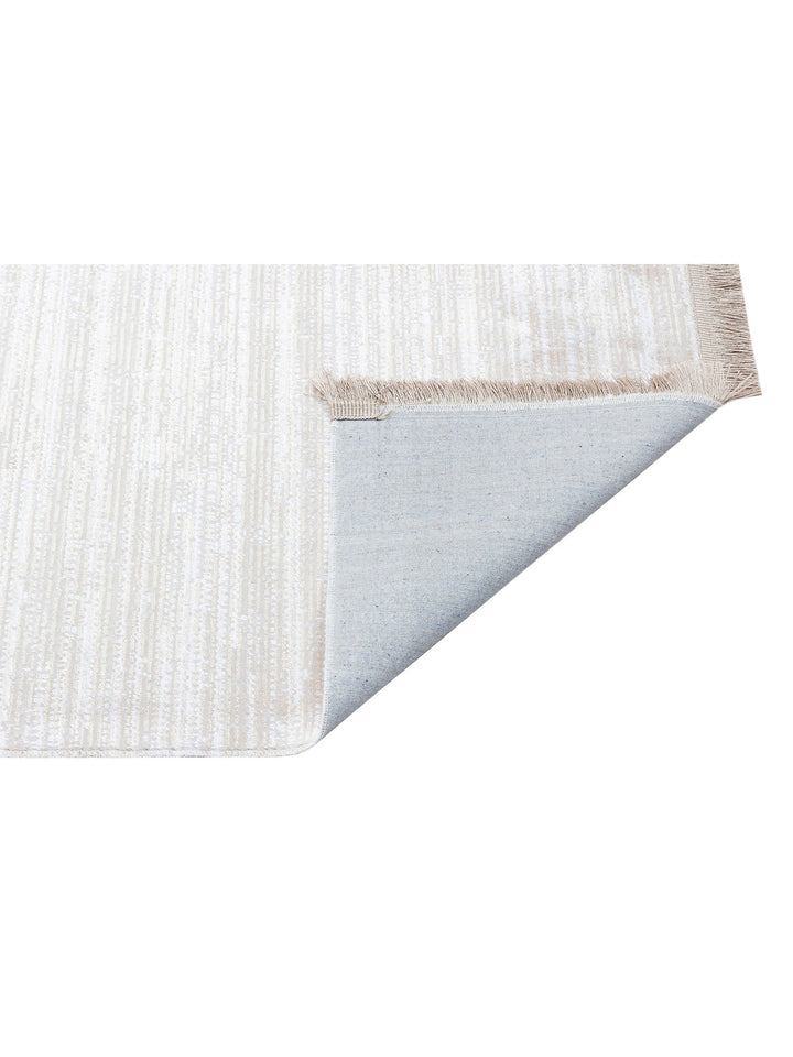 Smooth Yıkanabilir Kaymaz Parlak Oturma Odası Salon Koridor İnce Dokuma Modern Halı 09 BEIGE GOLD XW - Carpetdocia