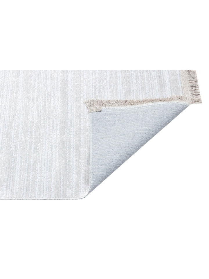 Smooth Yıkanabilir Kaymaz Parlak Oturma Odası Salon Koridor İnce Dokuma Modern Halı 09 GREY XW - Carpetdocia