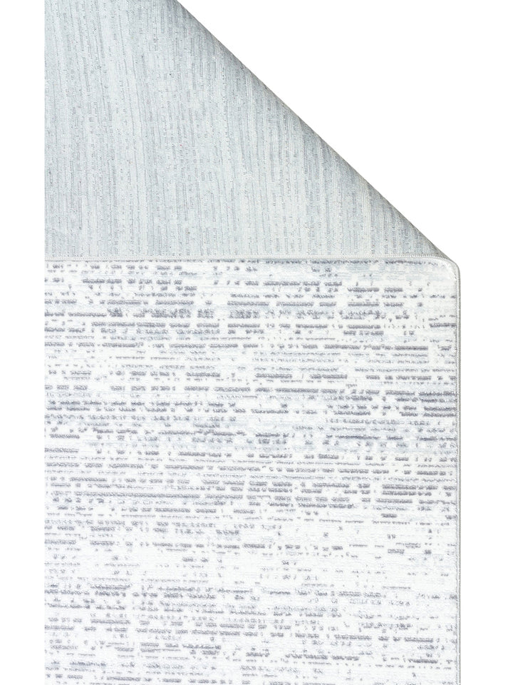 Smooth Yıkanabilir Kaymaz Parlak Oturma Odası Salon Koridor İnce Dokuma Modern Halı 101 L.GREY XW - Carpetdocia