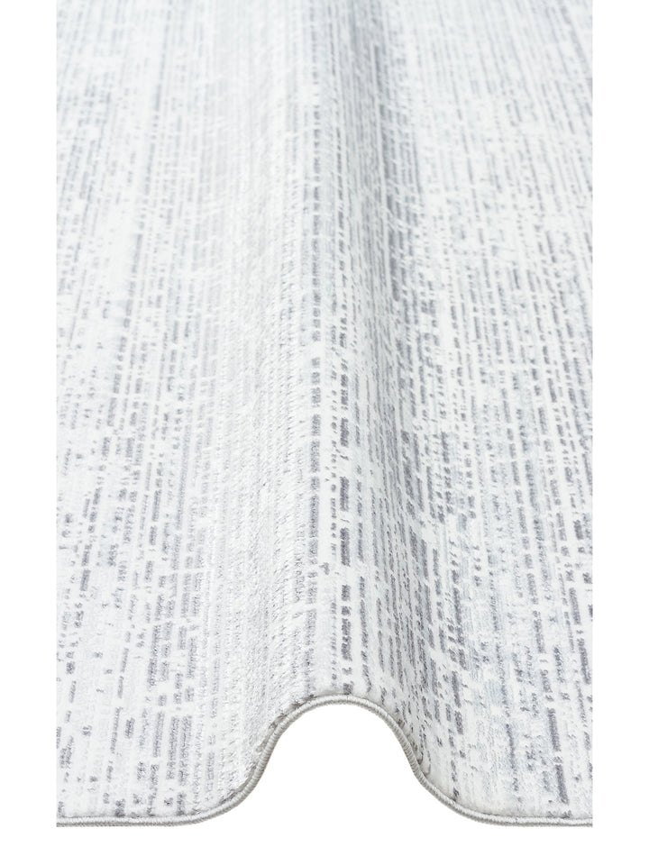 Smooth Yıkanabilir Kaymaz Parlak Oturma Odası Salon Koridor İnce Dokuma Modern Halı 101 L.GREY XW - Carpetdocia