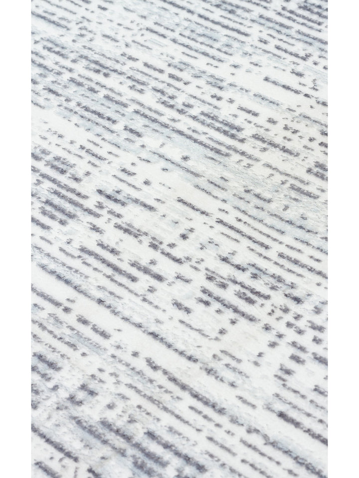 Smooth Yıkanabilir Kaymaz Parlak Oturma Odası Salon Koridor İnce Dokuma Modern Halı 101 L.GREY XW - Carpetdocia